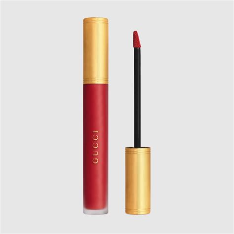 gucci mini lip in shade goldie red-0.05 oz|gucci beauty goldie red.